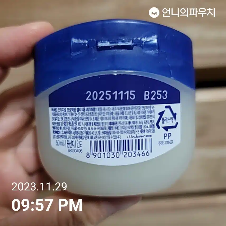 바세린 오리지널 프로텍팅 젤리 다이소에서 구매