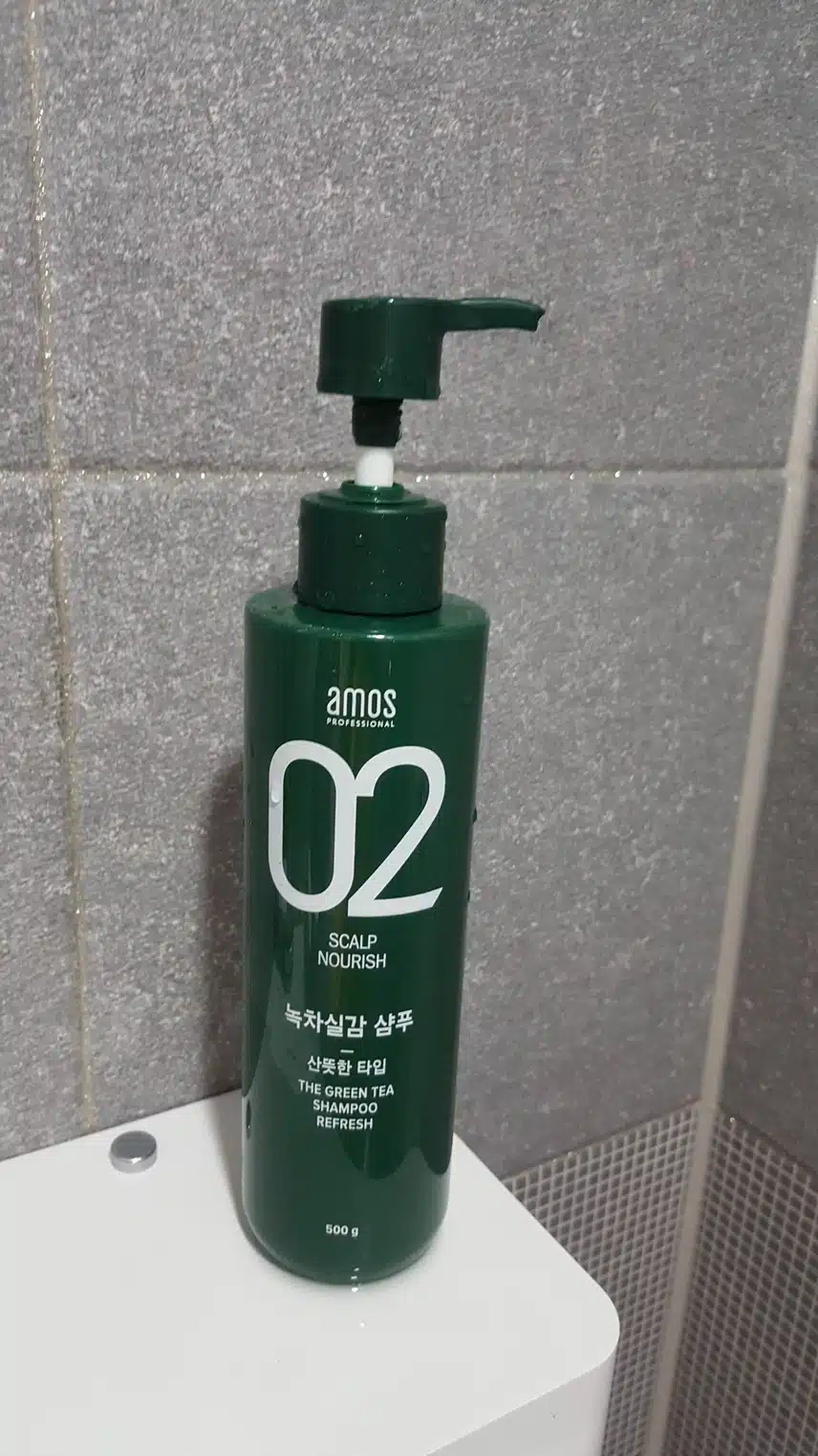 산뜻한 아모스 녹차실감샴퓨