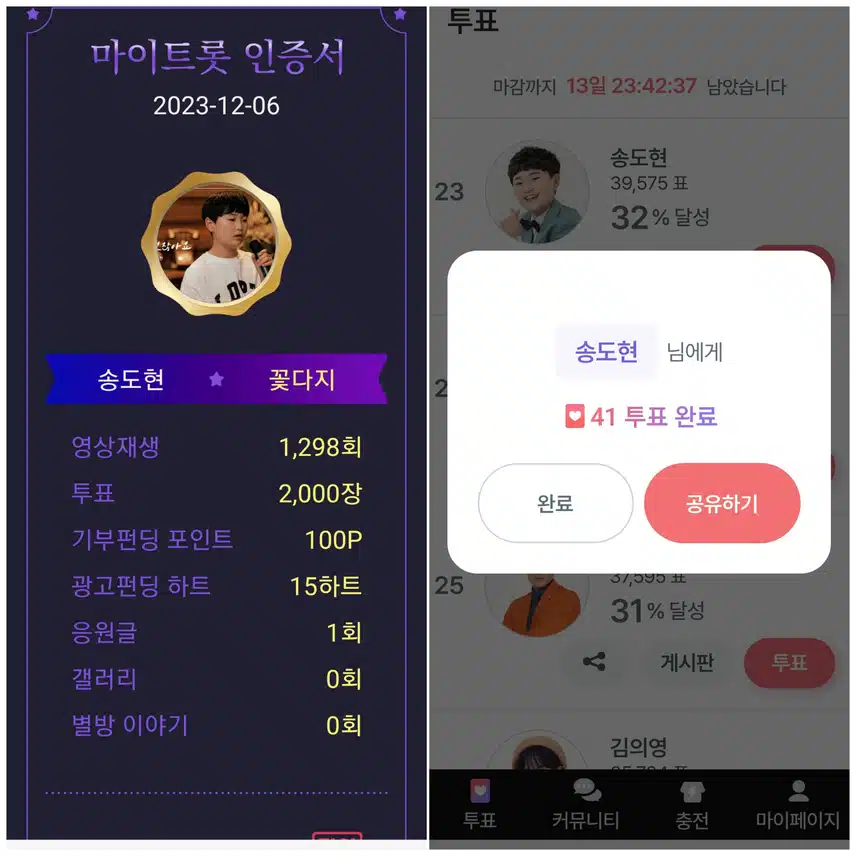 사랑스러운 송도현군을 응원합니다