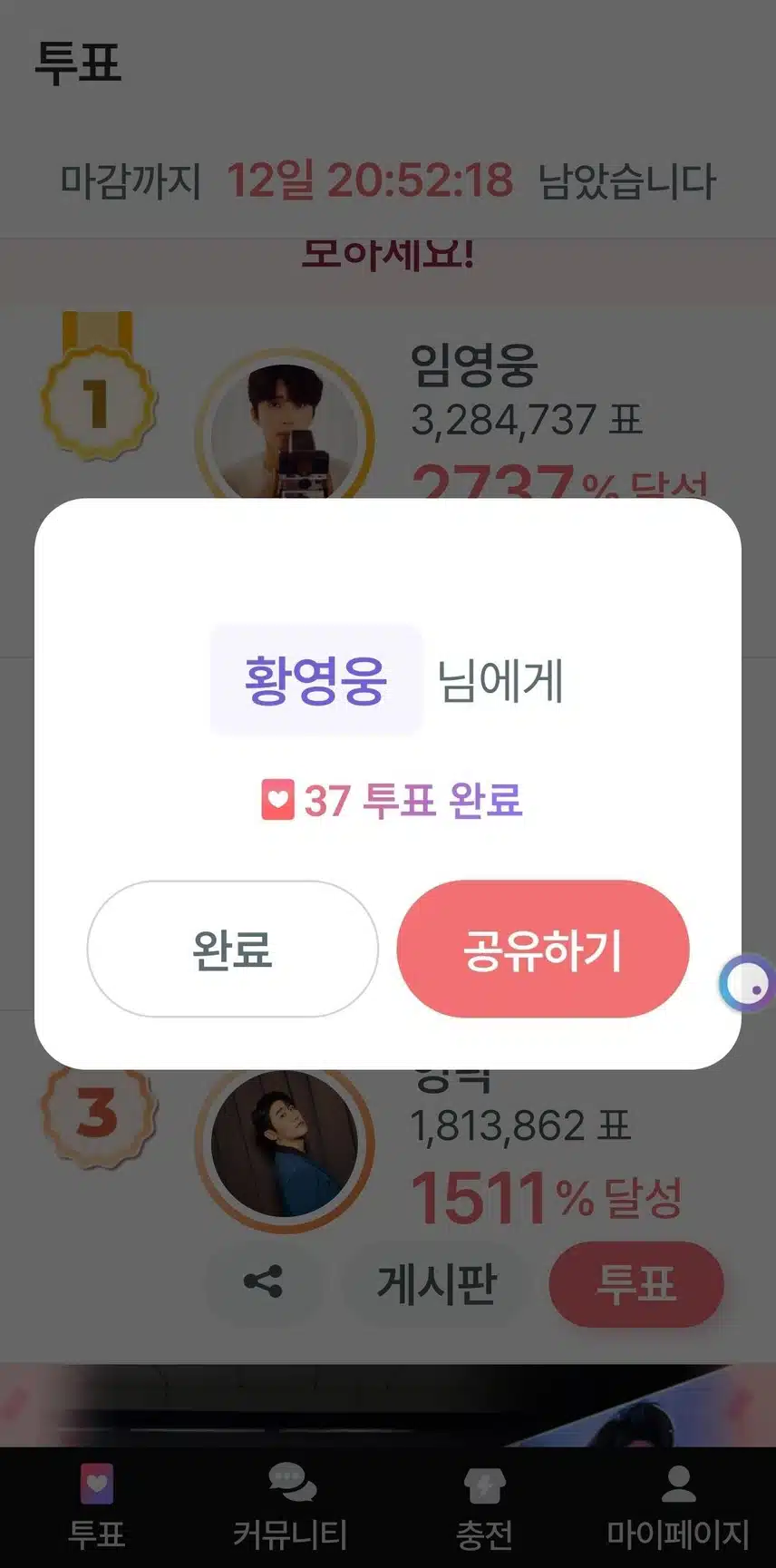 투표인증 챌린지 