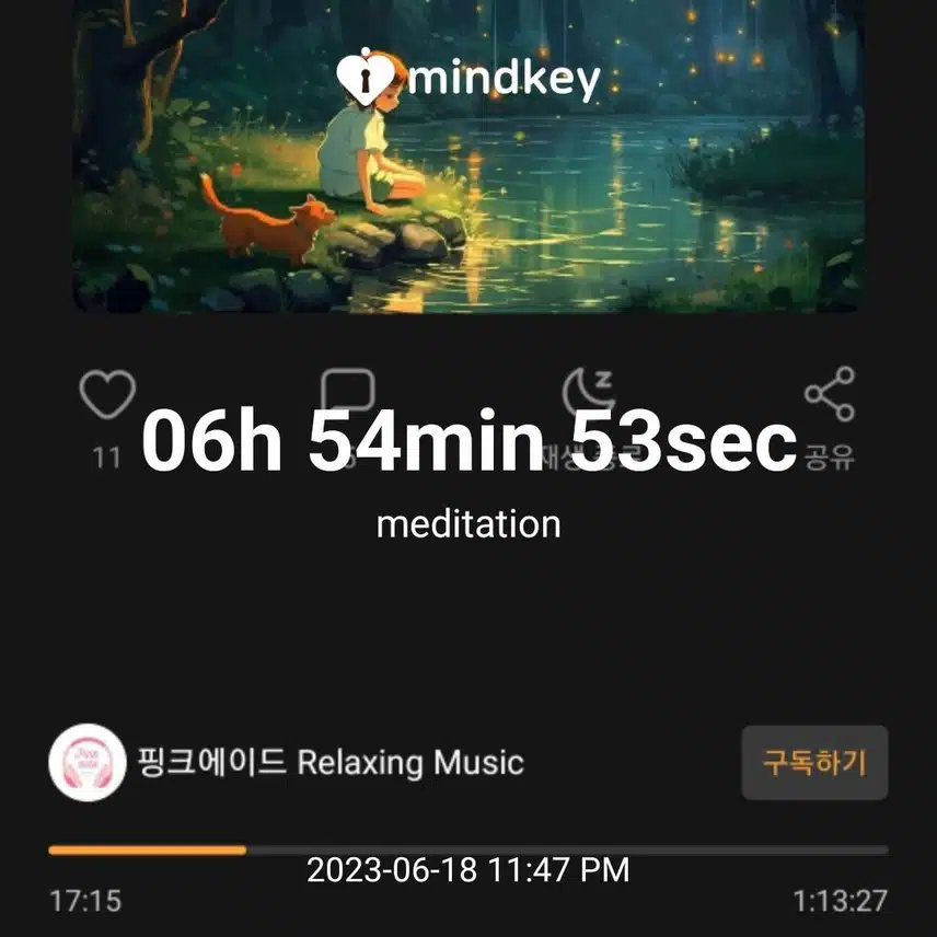 잠들기전 물소리 들으며 