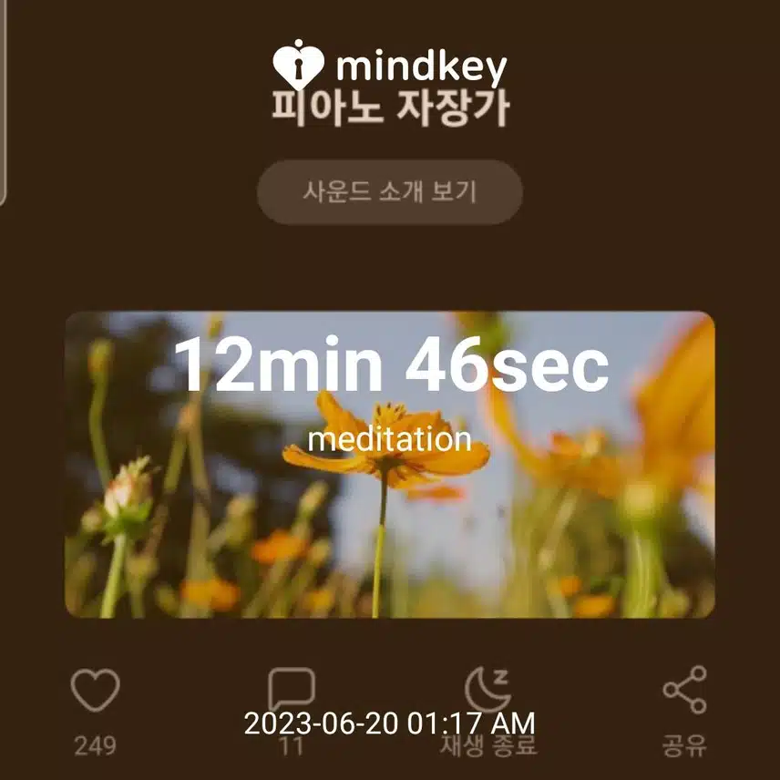 밤에 정서적 안정엔 피아노 소리가 편안하네요