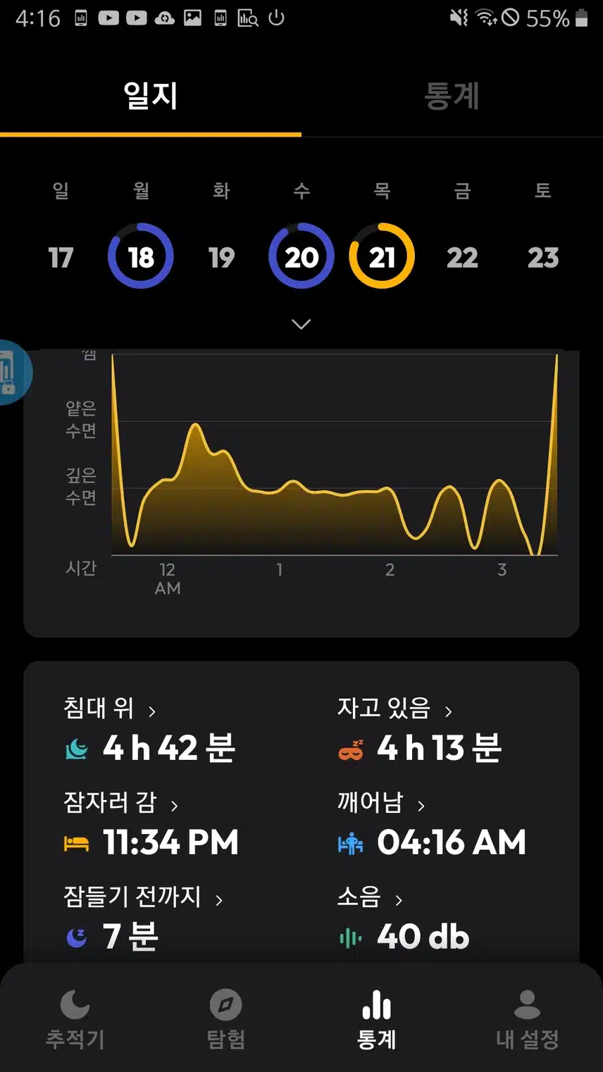 충분한 잠자기
