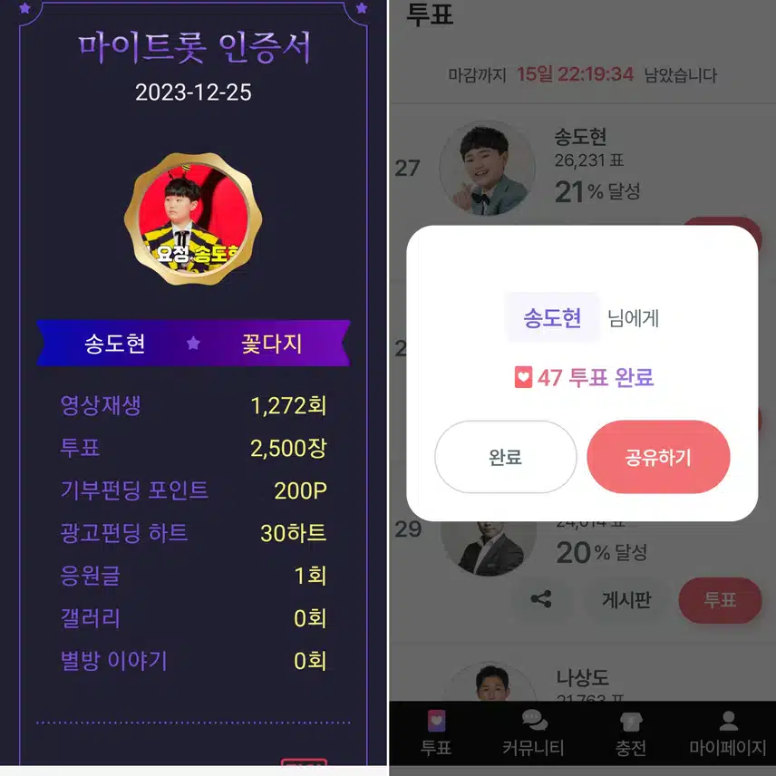 꺾기요정 송도현군을 응원합니다~