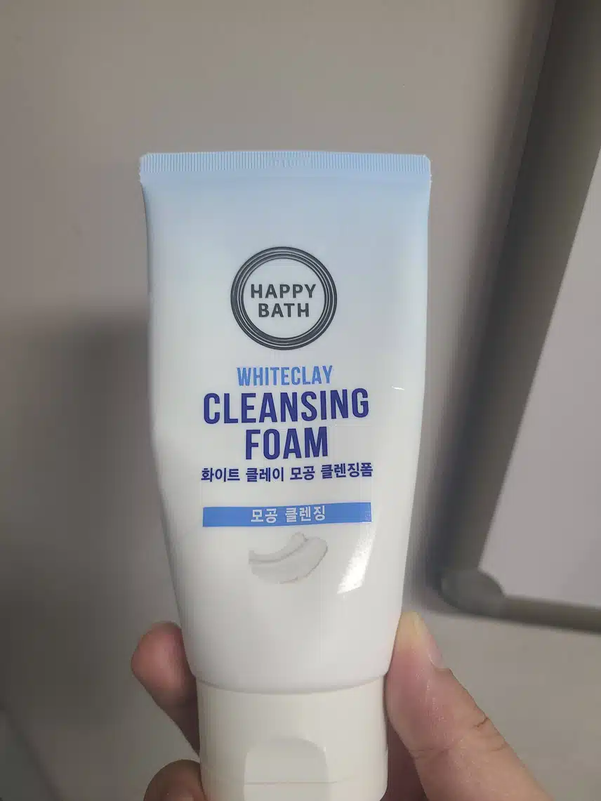HAPPY BATH 화이트 클레이 모공 클렌징폼 사용해봤어요