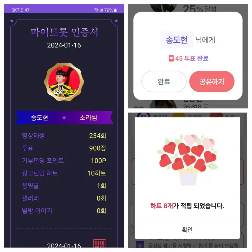 송도현  투표인증 