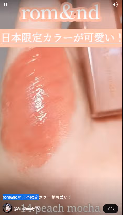 롬앤 일본 한정 제품 존예