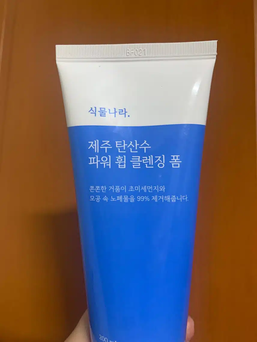 강한세정력 식물나라 제주탄산수 파워휩클렌징폼