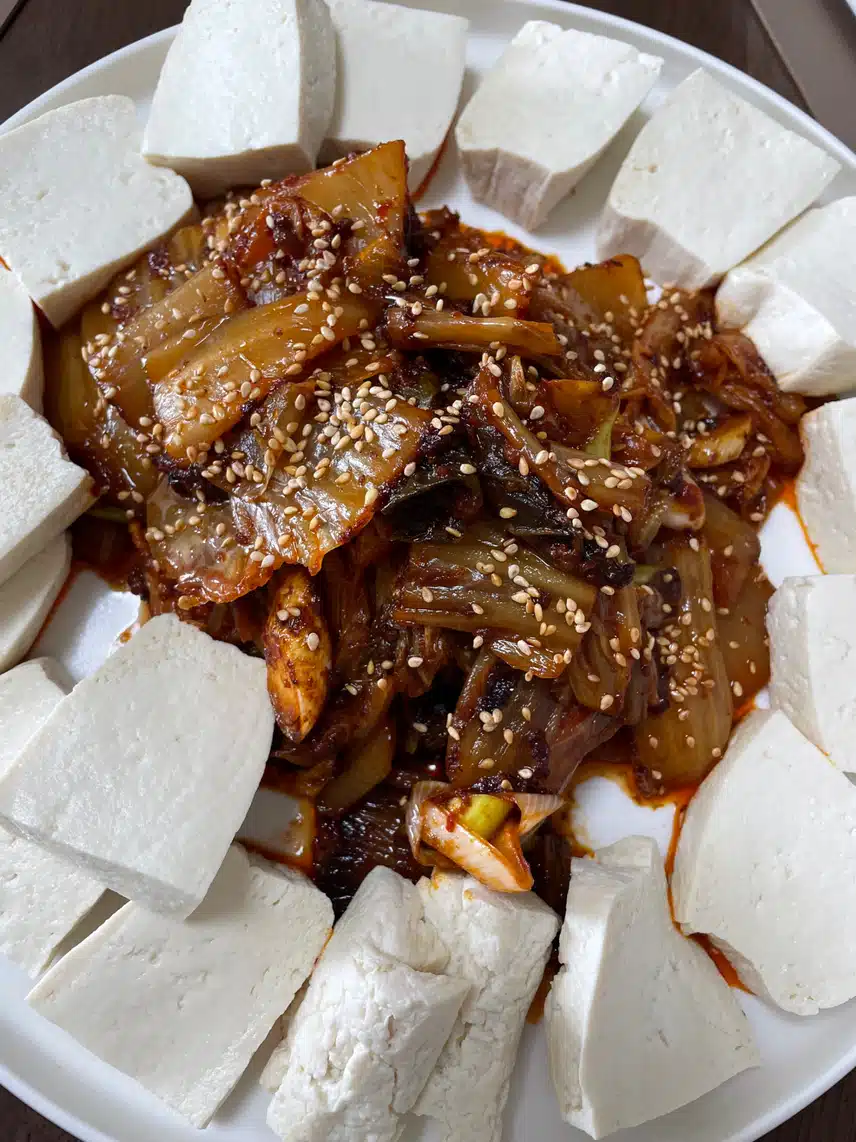 단백질 식단 두부김치