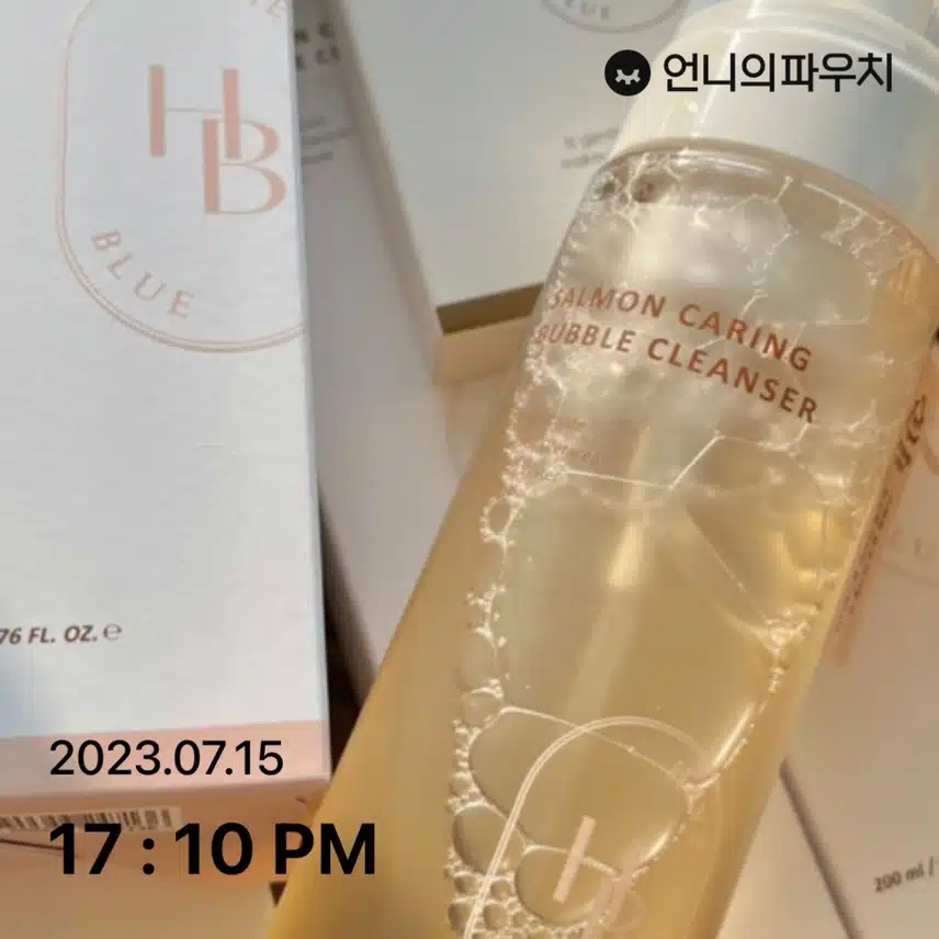 내돈내산) 헤브블루 살몬 케어링 버블 클렌져