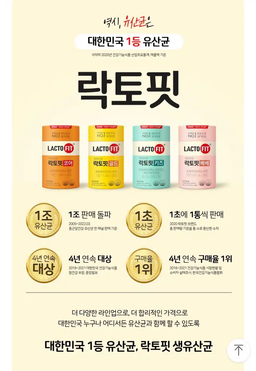 핏!핏!핏!핏! 우리가족 락토핏! 종근당 건강^^