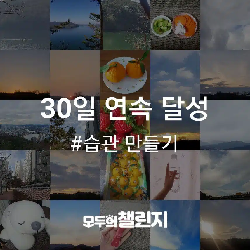 모챌 #습관만들기 30일 연속달성!