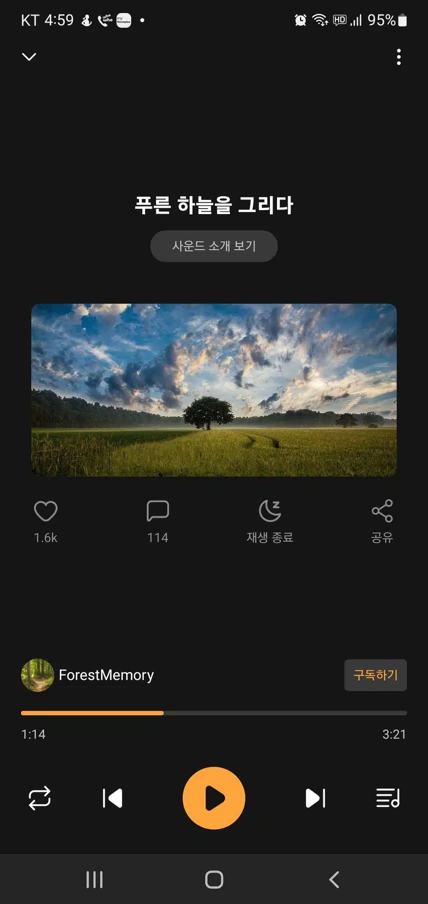 산챈할때 듣기좋은 사운드/푸른 하늘을 그리다