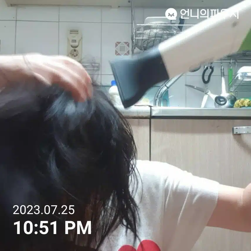 장마철  헤어케어💜 샴푸 후 머리 두피 잘 말려주기