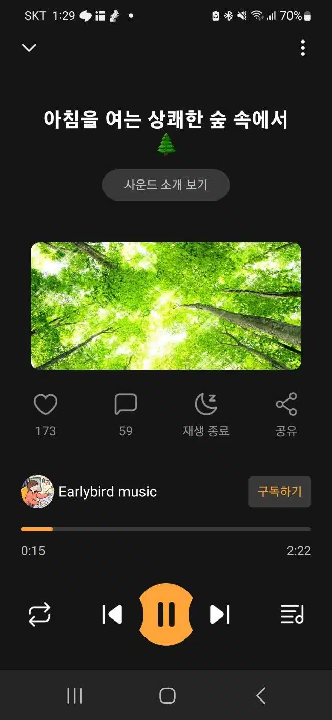 산책할때 좋은 사운드 추천 -아침을 여는 상쾌한 숲 속에서