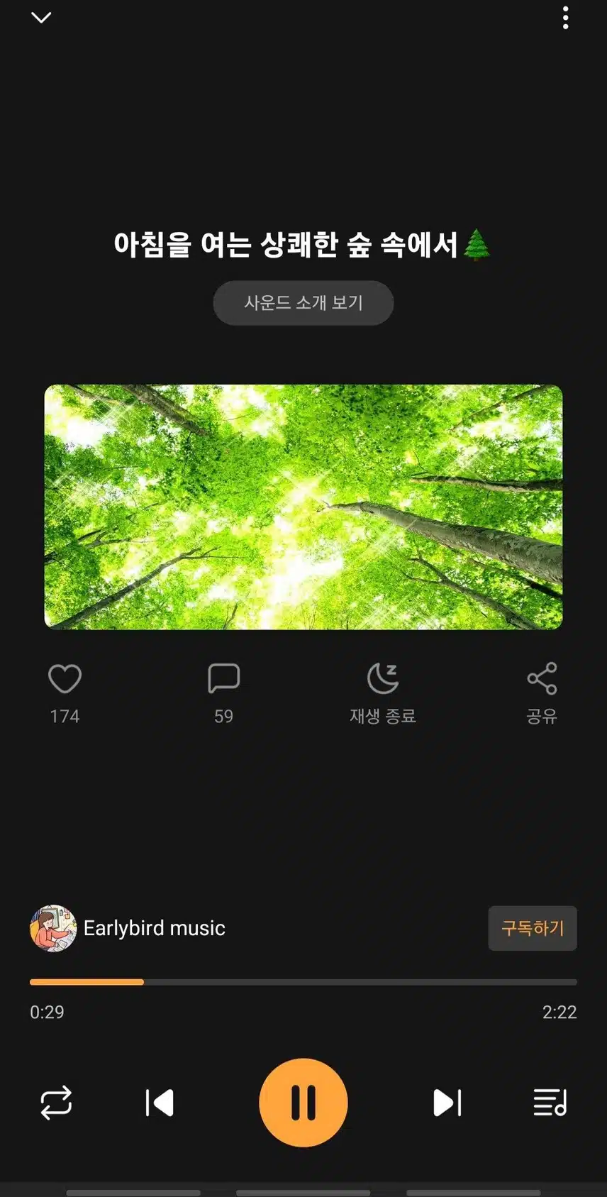 산책할때 좋은 사운드-아침을 여는 상쾌한 숲속에서