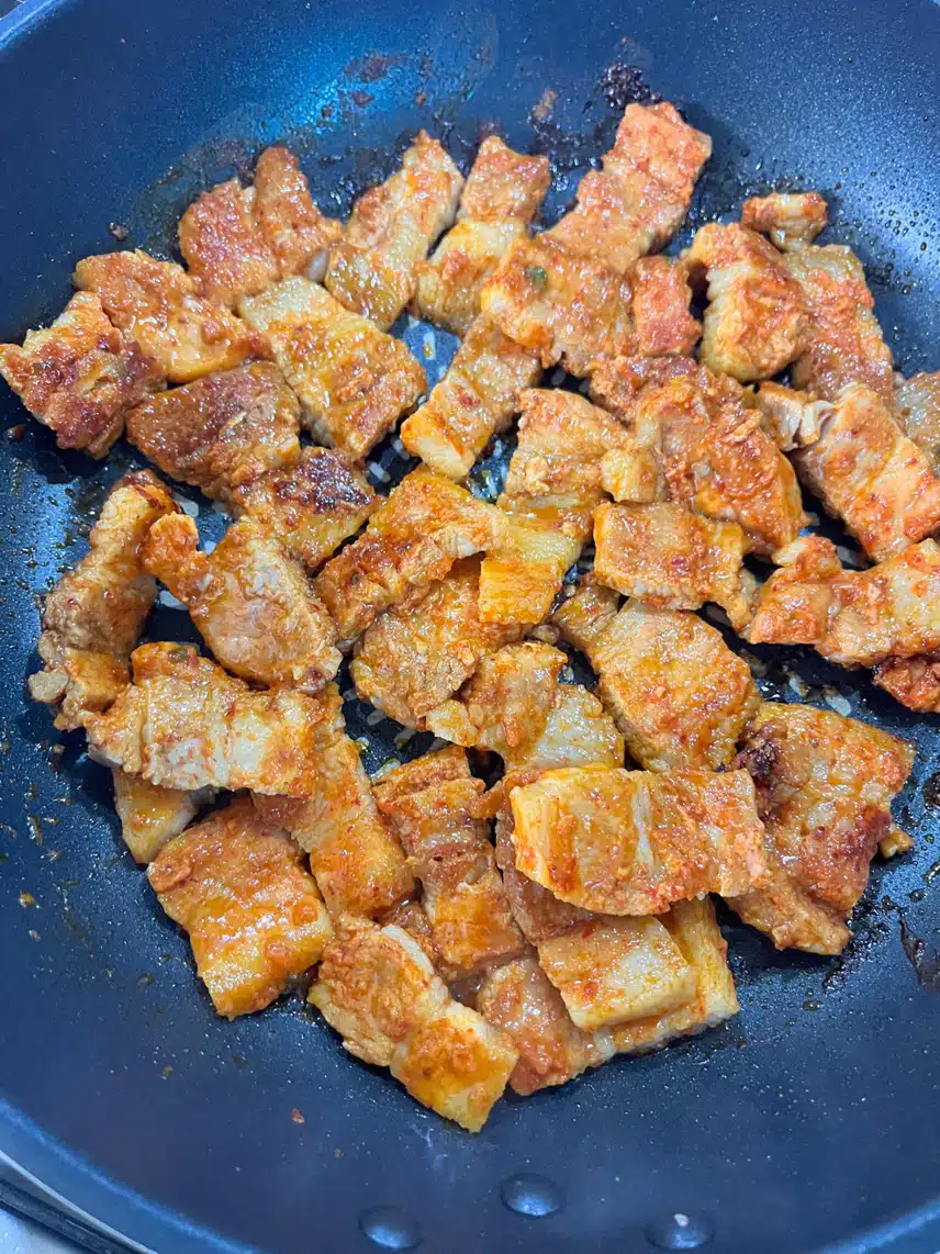 🥩칼집 고추장 삼겹살 구워요