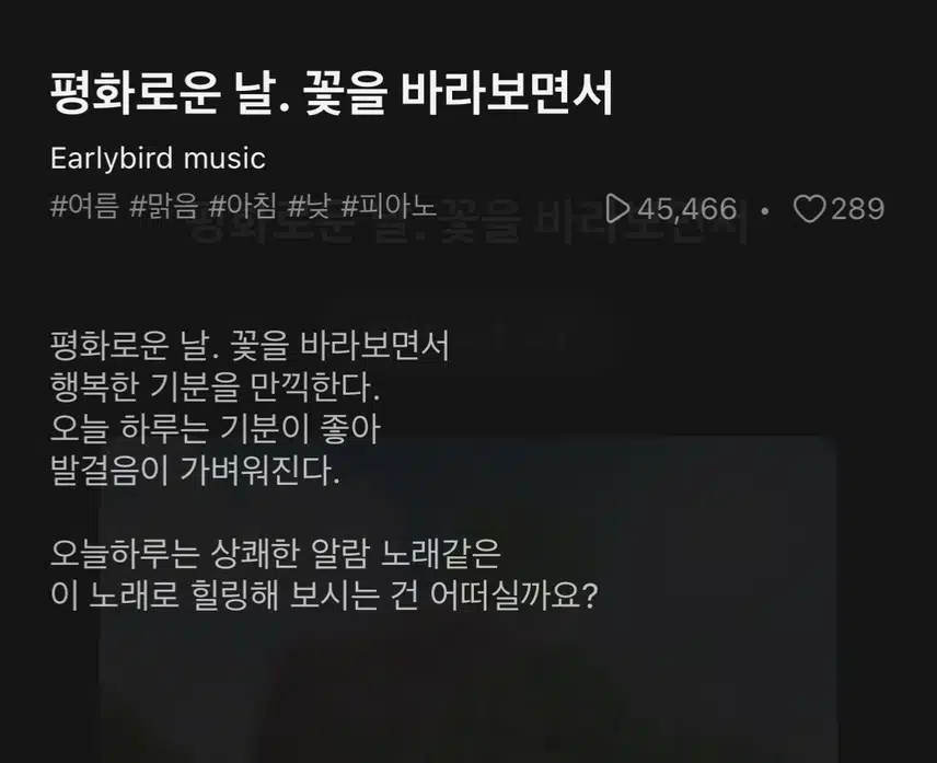 가볍게 산책할 때 [평화로운 날. 꽃을 바라보면서]
