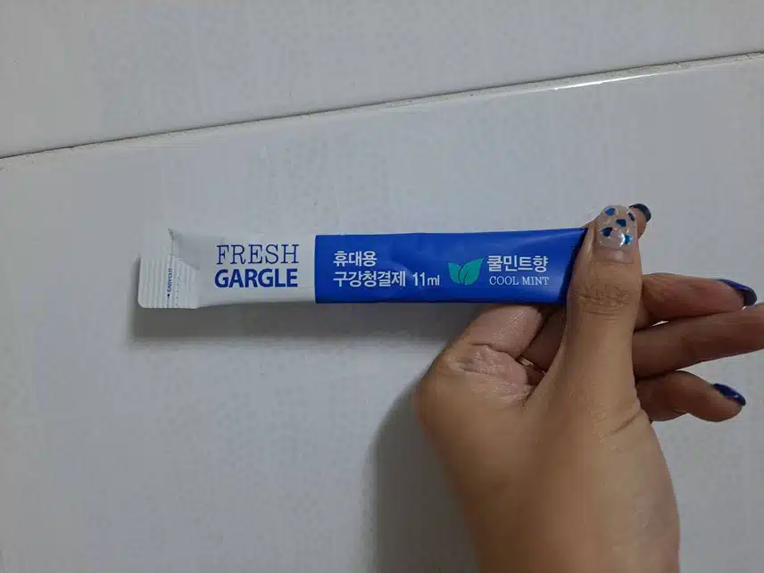 휴대용 가글청결제 너무 편해요!