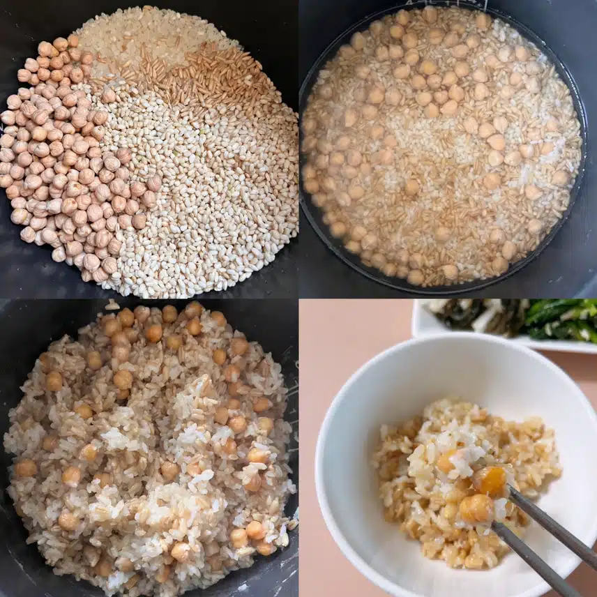 🍚 귀리 현미 병아리콩 잡곡밥