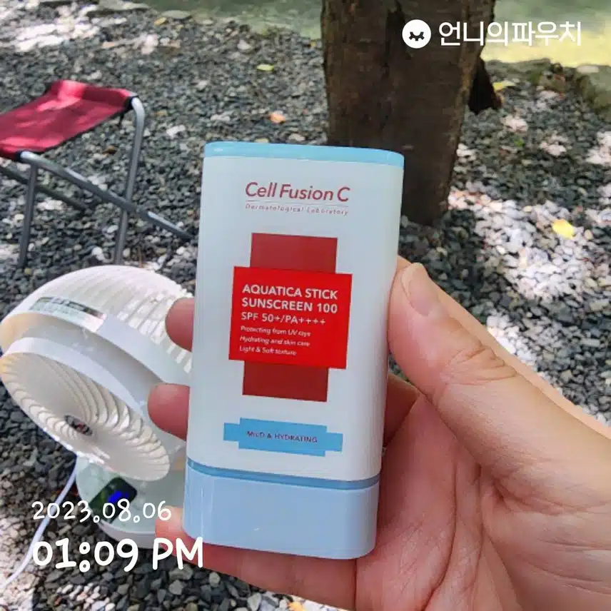 선스틱으로 덧바르기