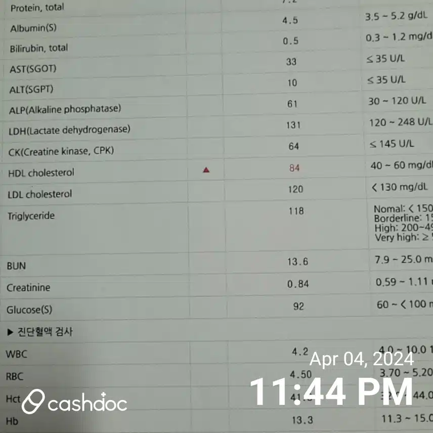 검진결과 빨간불이 들어왔어요