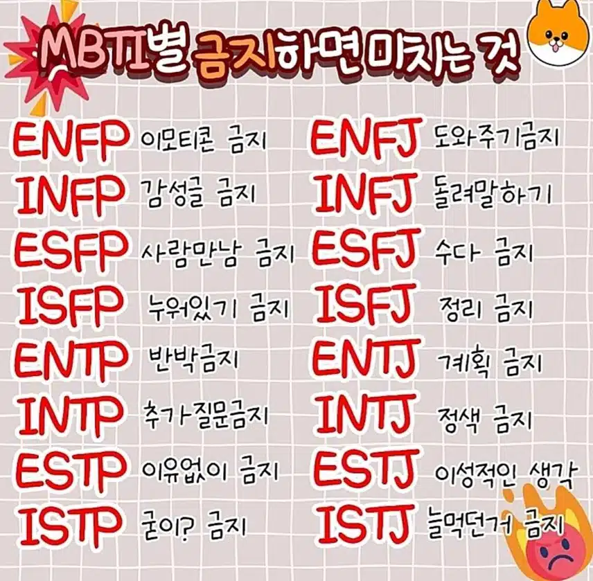 유형별 금지하면 미치는 것