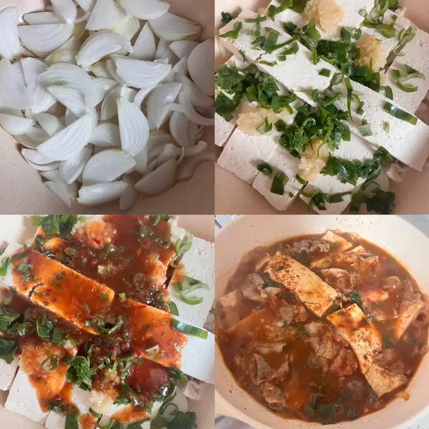🧅햇양파 깔고 두부조림