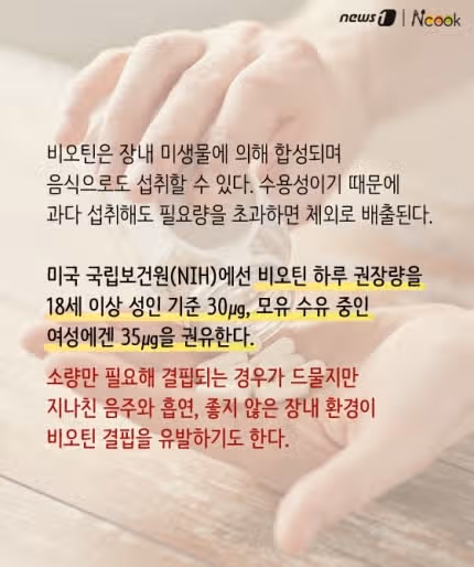 비오틴 하루 권장량과 도움되는 식품