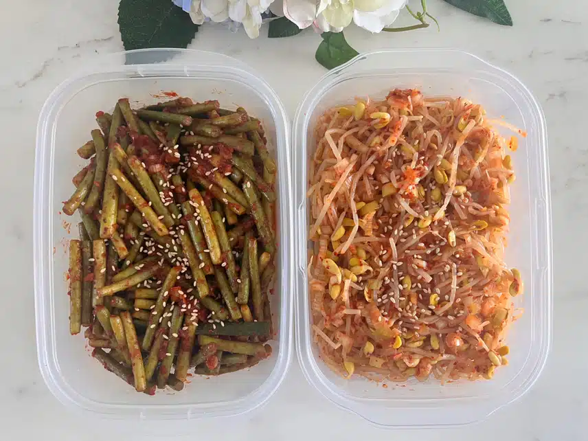 👩‍🍳반찬 만들기🧄 마늘쫑 무침과 콩나물무침