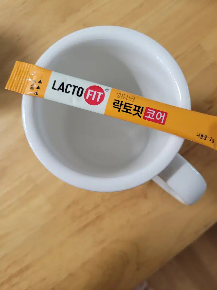 아침 유산균과 물