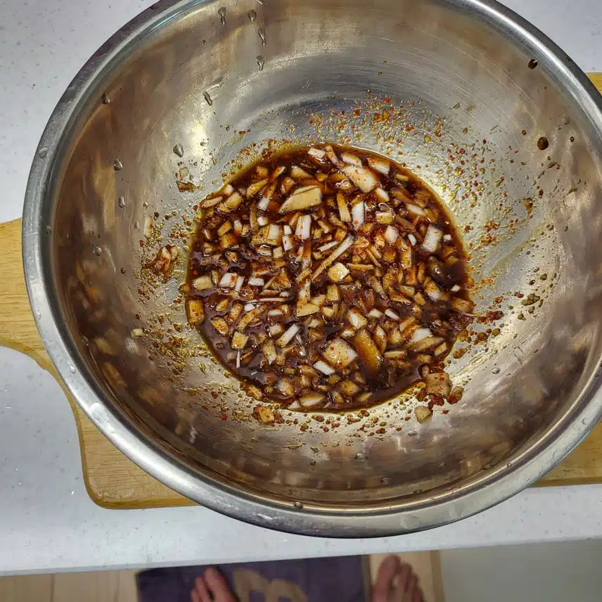 짜지 않게 만든 저당 깻잎 장아치
