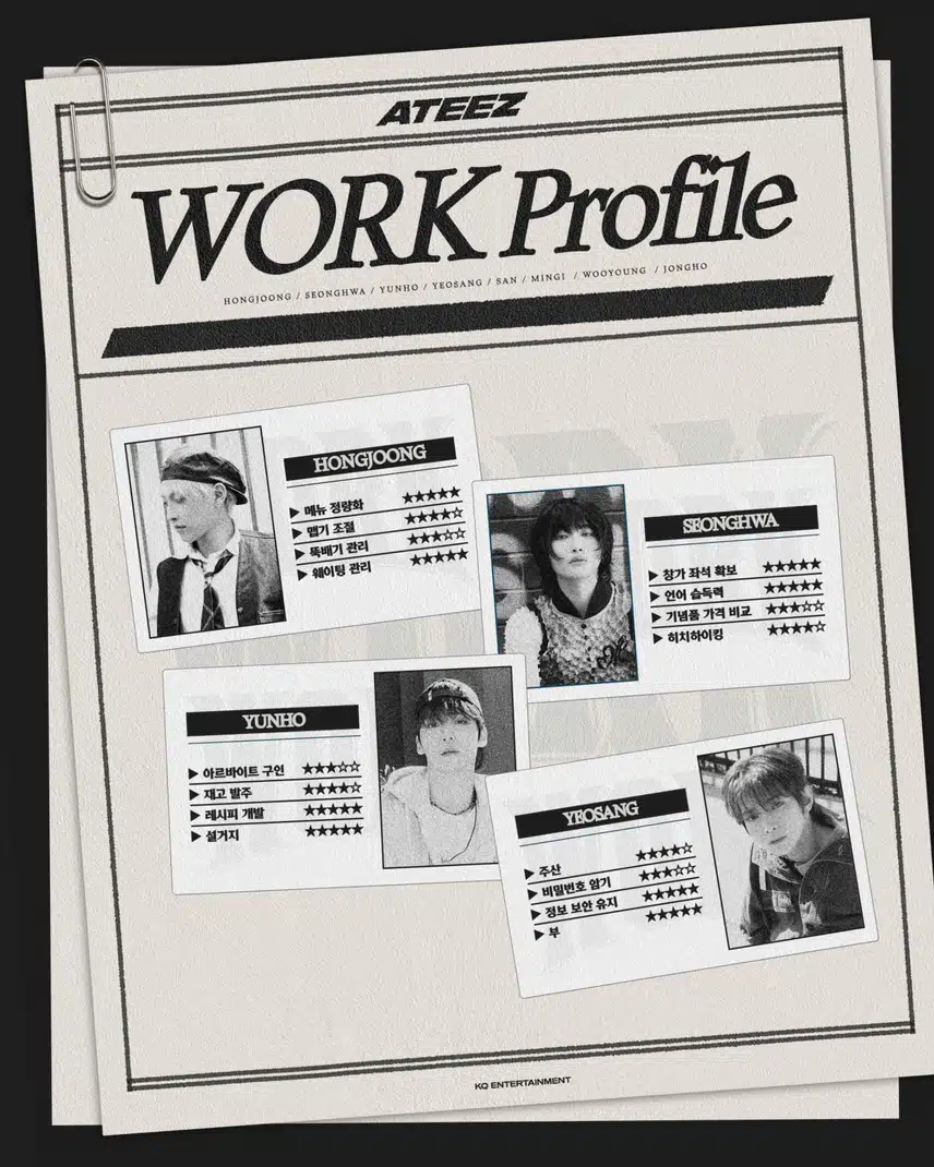 ATEEZ's WORK Profile for 🎬 #1