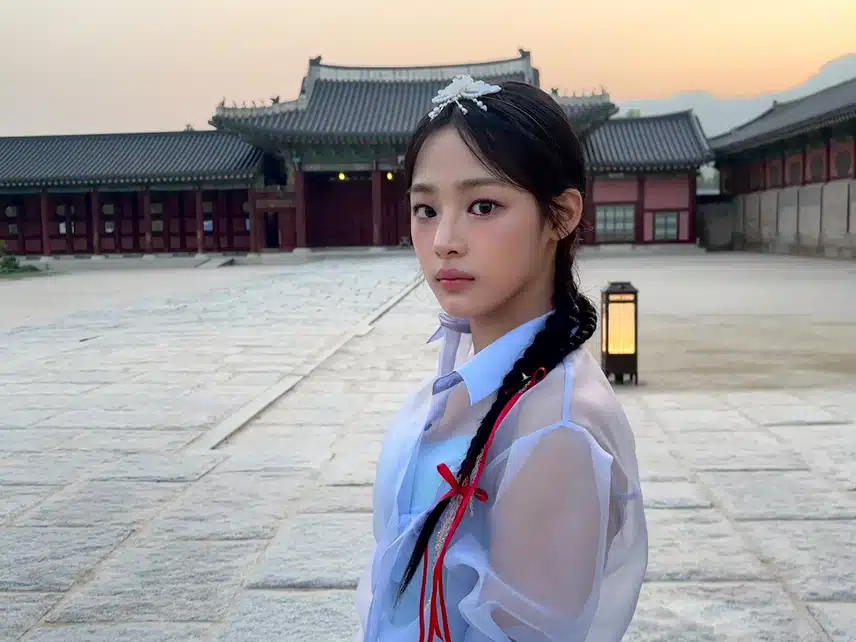 민지 경복궁 한복 셀카💗