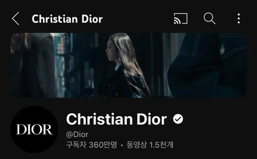 디올 유튜브 헤더 해린이