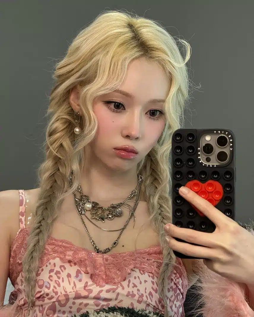 Blonde Winter Mirror Selfie