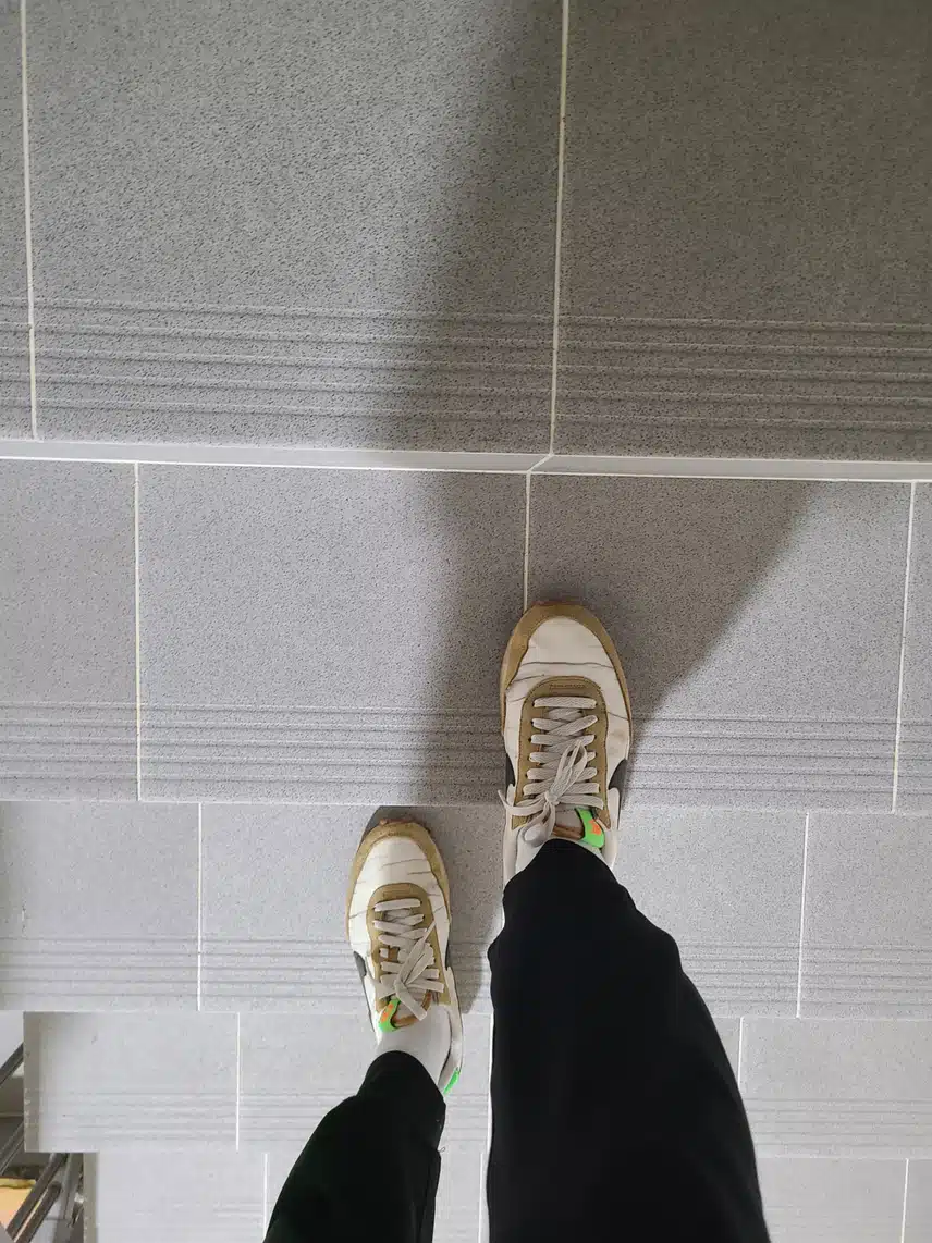 계단운동을 해요.