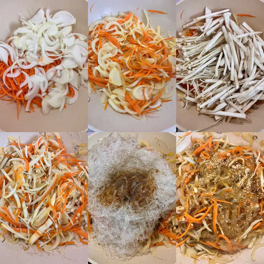 저당레시피) 공복 운동후 👼🏻천사채버섯잡채🍝