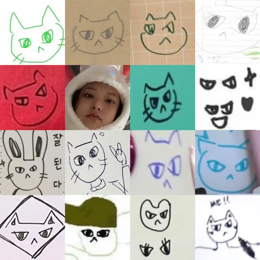 해린이가 그린 고양이들!