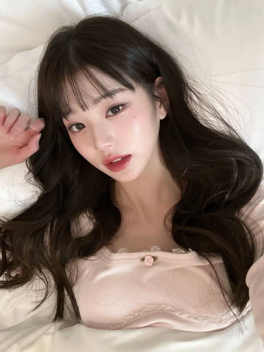 장원영 침대셀카 공주님 같으네요