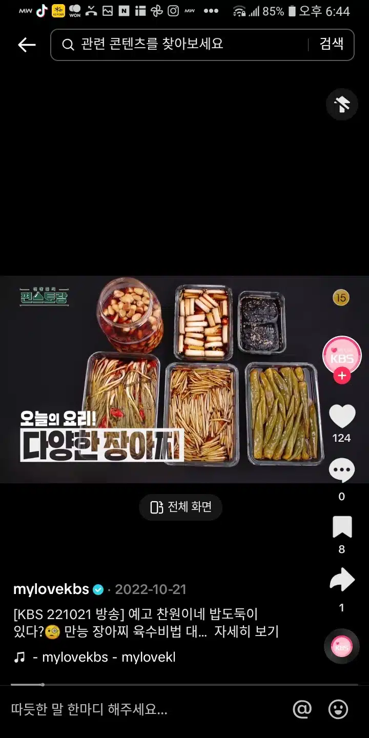 먹고 싶은 찬원표 장아찌 