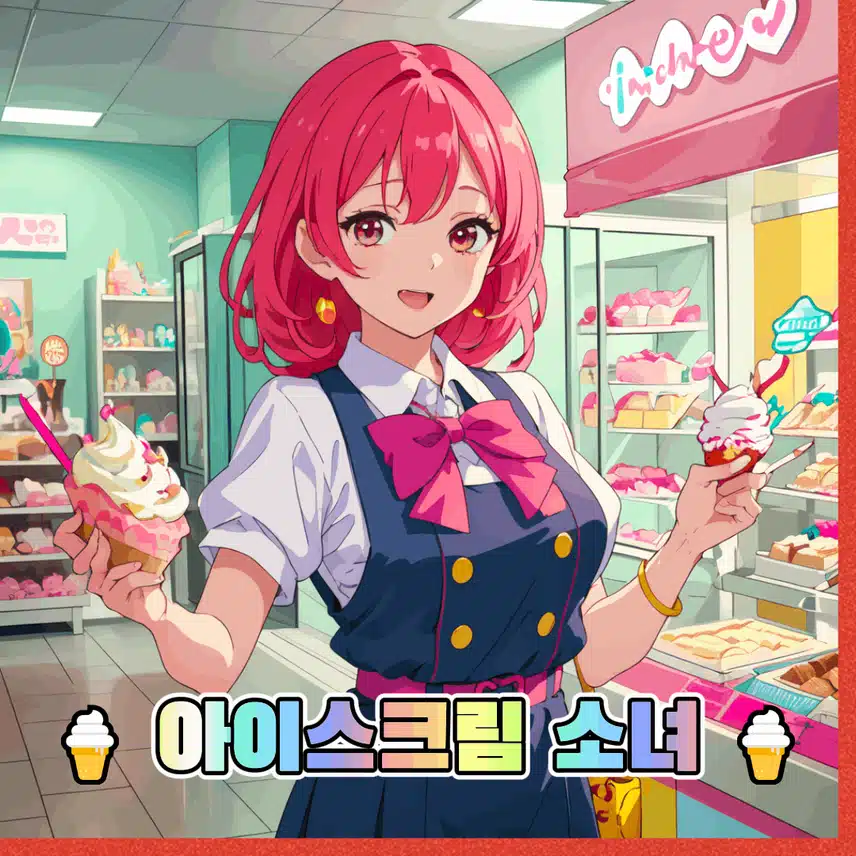 💫 청량감 가득한 여름 감성 🍦 아이스크림 소녀 🍦