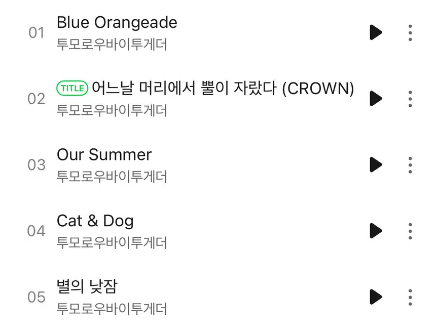 멜론 명반 붙은 투바투 데뷔 앨범 <꿈의장 : STAR>