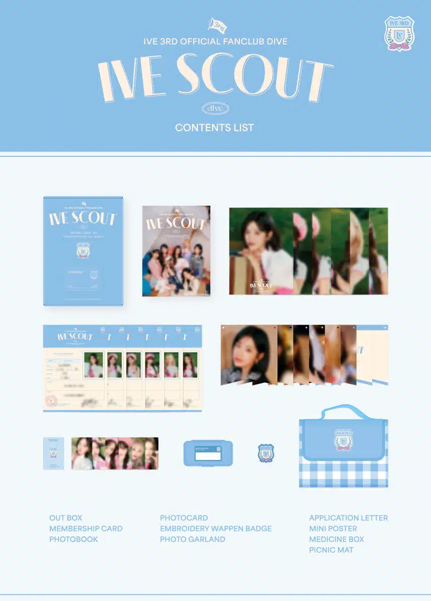 [IVE SCOUT] FANCLUB KIT 풀구성 상세샷
