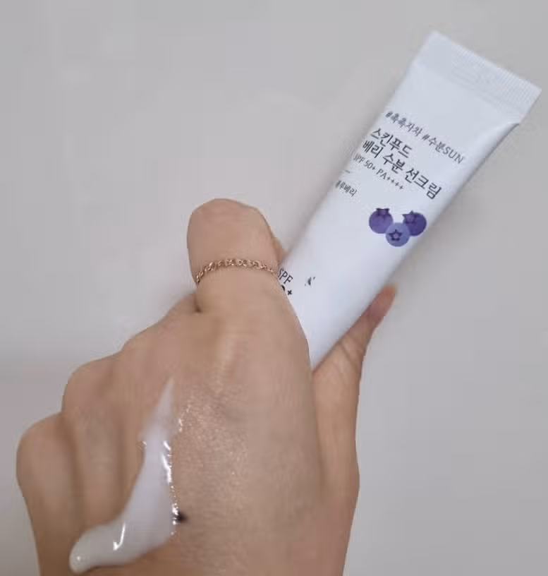 수분 선크림 발랐어요