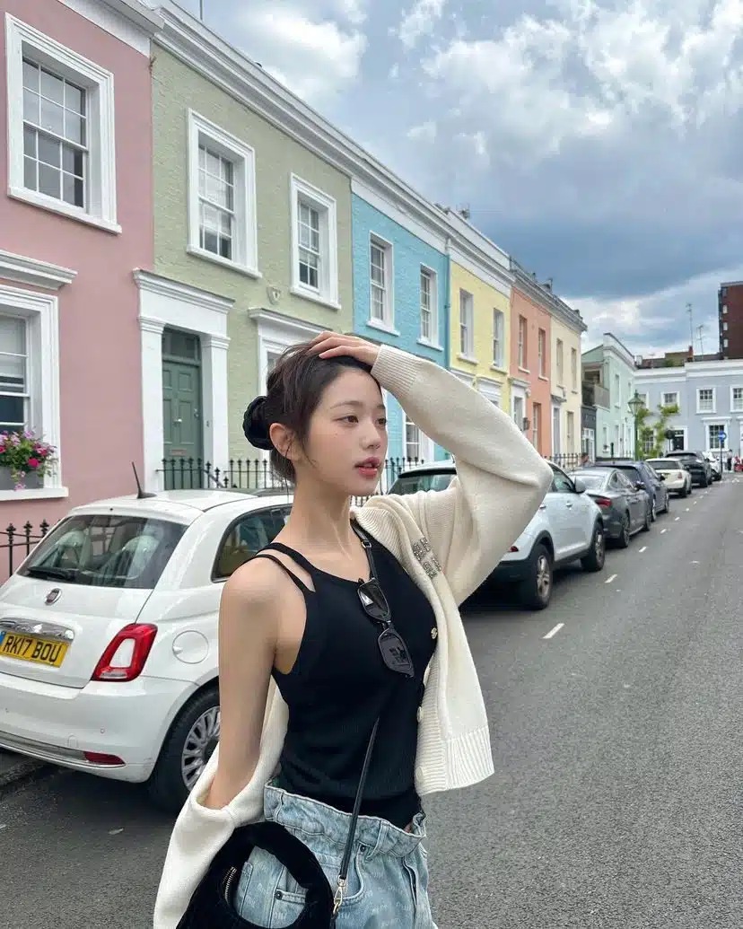 내추럴한 런던의 장원영 진심 좋은데