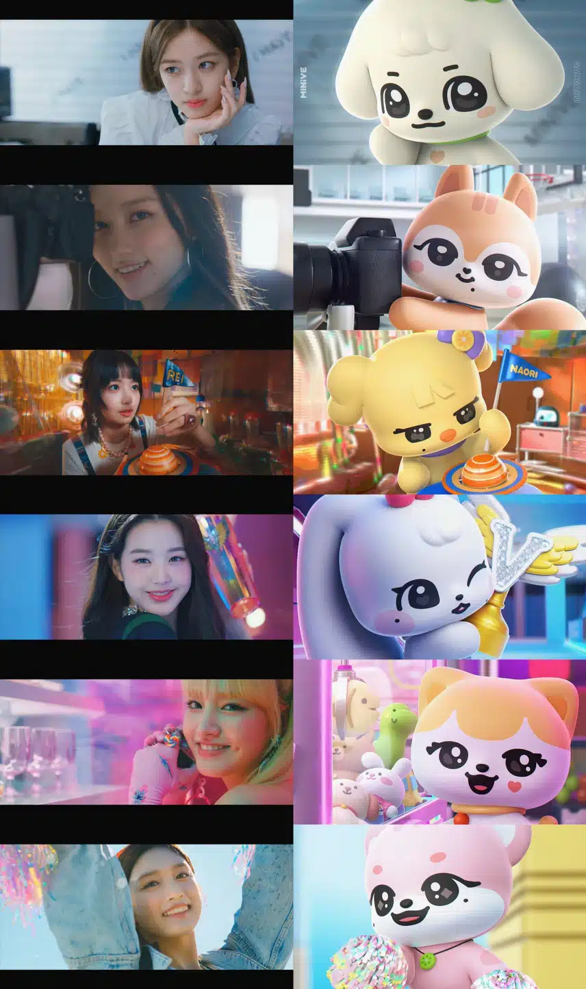 아이브와 아이브 캐릭터들 똑같네요~