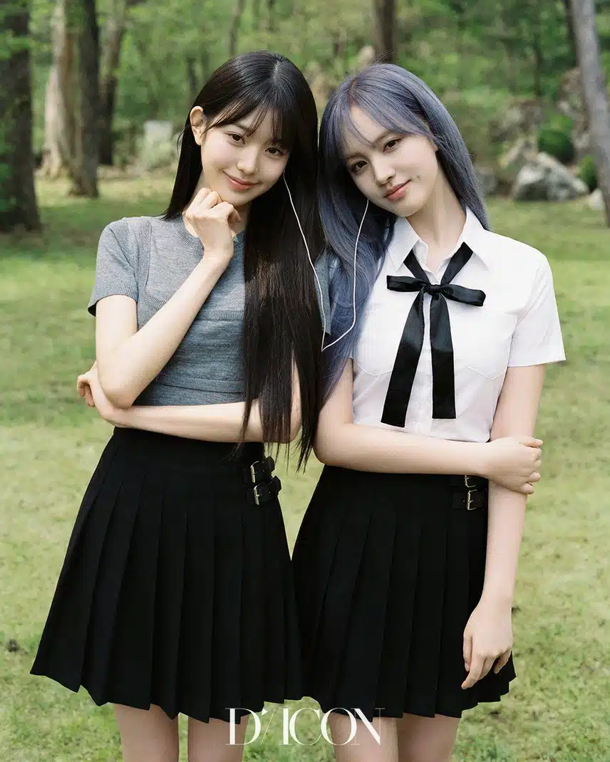 장원영 리즈의 빛이 나는 투 샷