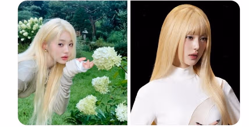 장원영 금발 앞있 vs 앞없 👱‍♀️ 