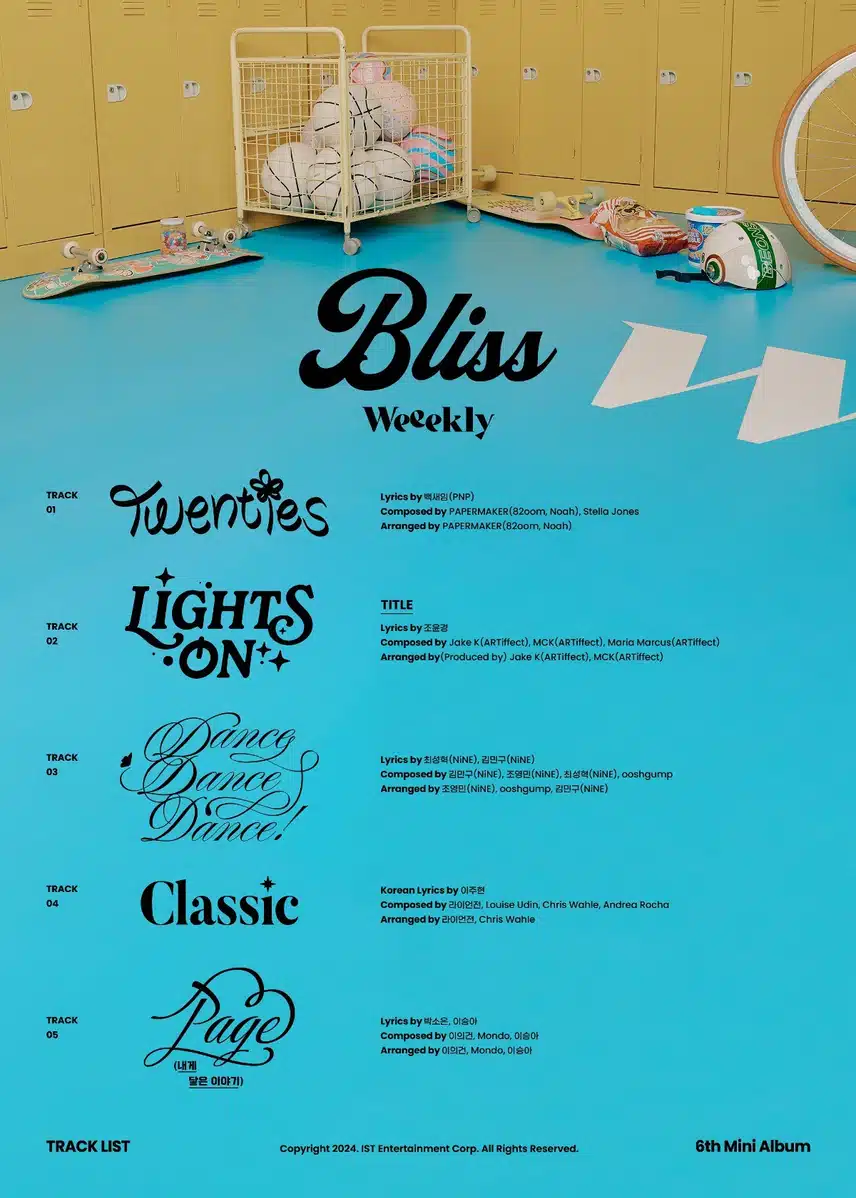 위클리 미니6집 [Bliss] Track List
